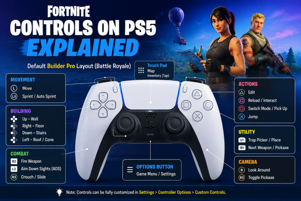 Fortnite Controls on PS5 Explained