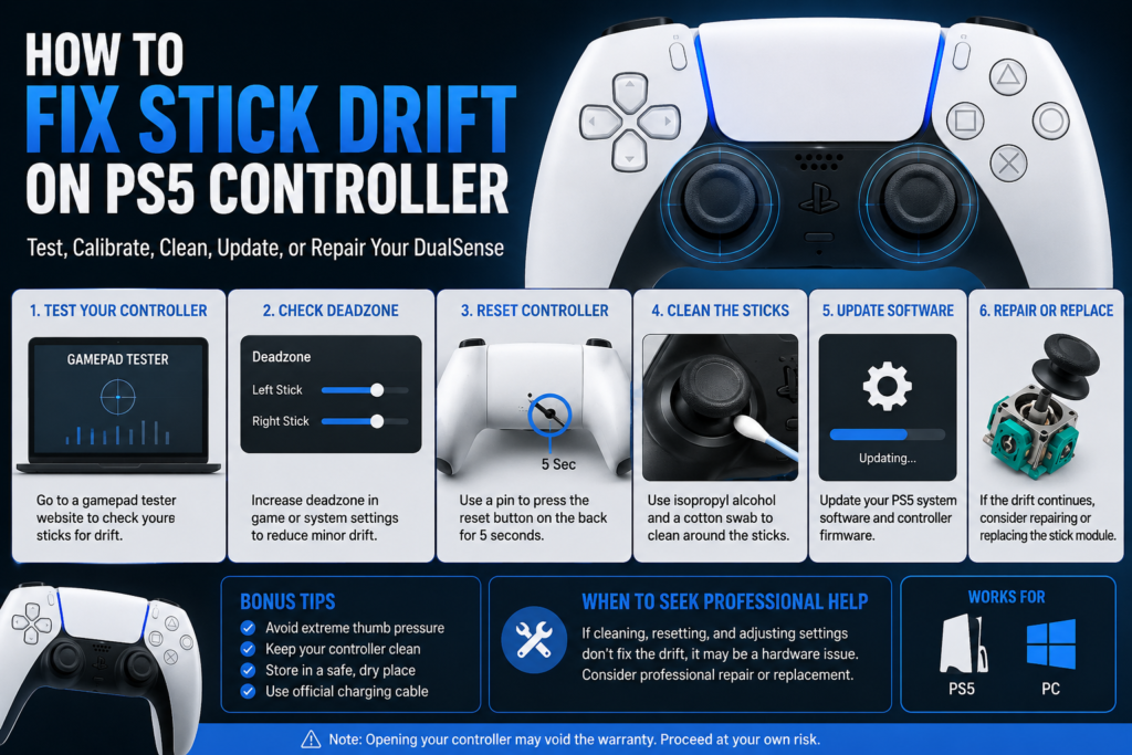 How to Fix Stick Drift on PS5 Controller